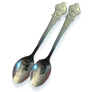 ROLEX Collectible Demi-Tasse Spoons Stainless Steel Set of 2